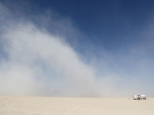 砂嵐の砂漠