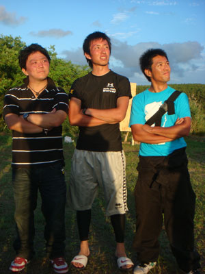 本年度学生運営代表の3名（左から遊佐，小林，永峰）